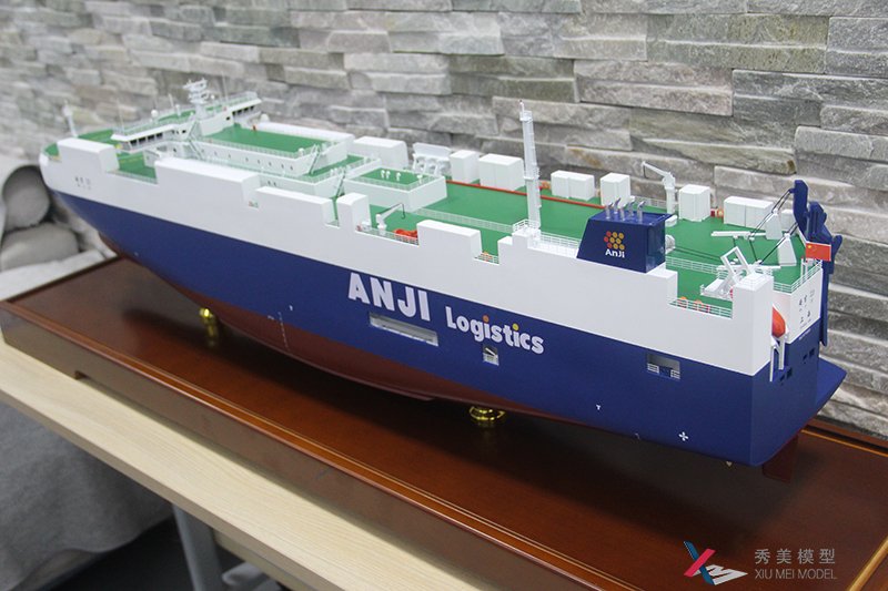 3800車(chē)安吉汽車(chē)滾裝船模型--秀美模型獨家定制
