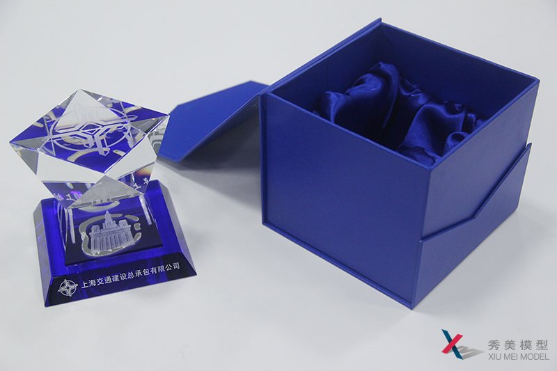 水晶禮品--上海航道局---秀美模型設計獨家制作